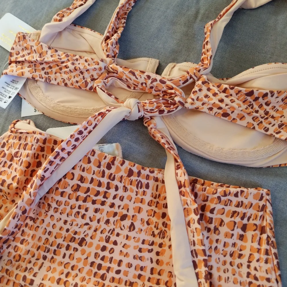 L*Space Camellia Top Desi Bottom Bikini Set Wild Bunch Print - Picture 9 of 9